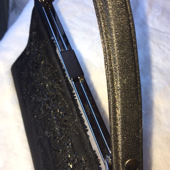 NWOT - Vintage-style Black Beaded Evening Bag - Picture 5 of 6